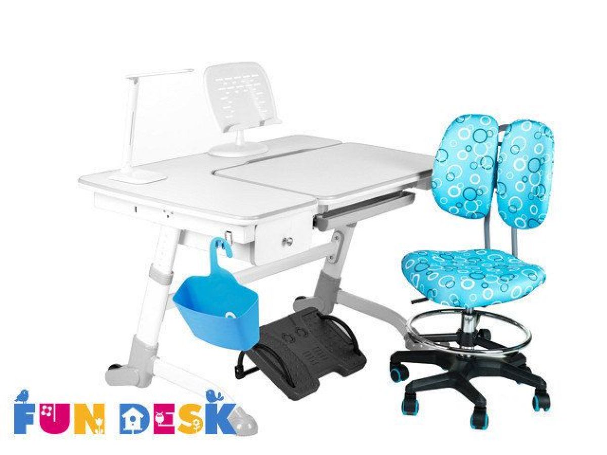 Парта-трансофрмер Amare Grey с выдвижным ящиком | фото 9