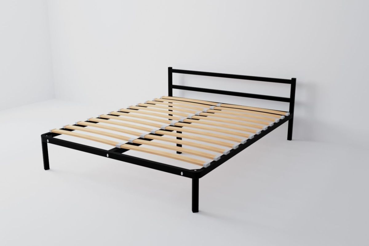 Кровать Мета с ортопедическим основанием 1400 (черный) | фото 2