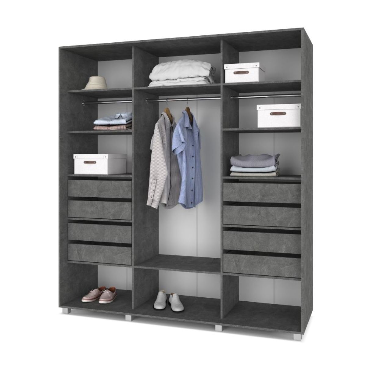 МАРТИН Шкаф-купе Камень темный (2200*600) М621 | фото 4