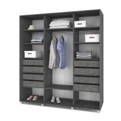 МАРТИН Шкаф-купе Камень темный (2200*600) М621 | фото 4