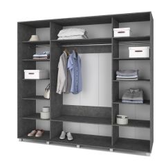 МАРТИН Шкаф-купе Камень темный (2400*600) М641 | фото 2