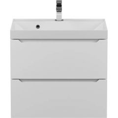 Тумба под раковину Uperwood Tanos 60 см, подвесная, белая матовая | фото 9