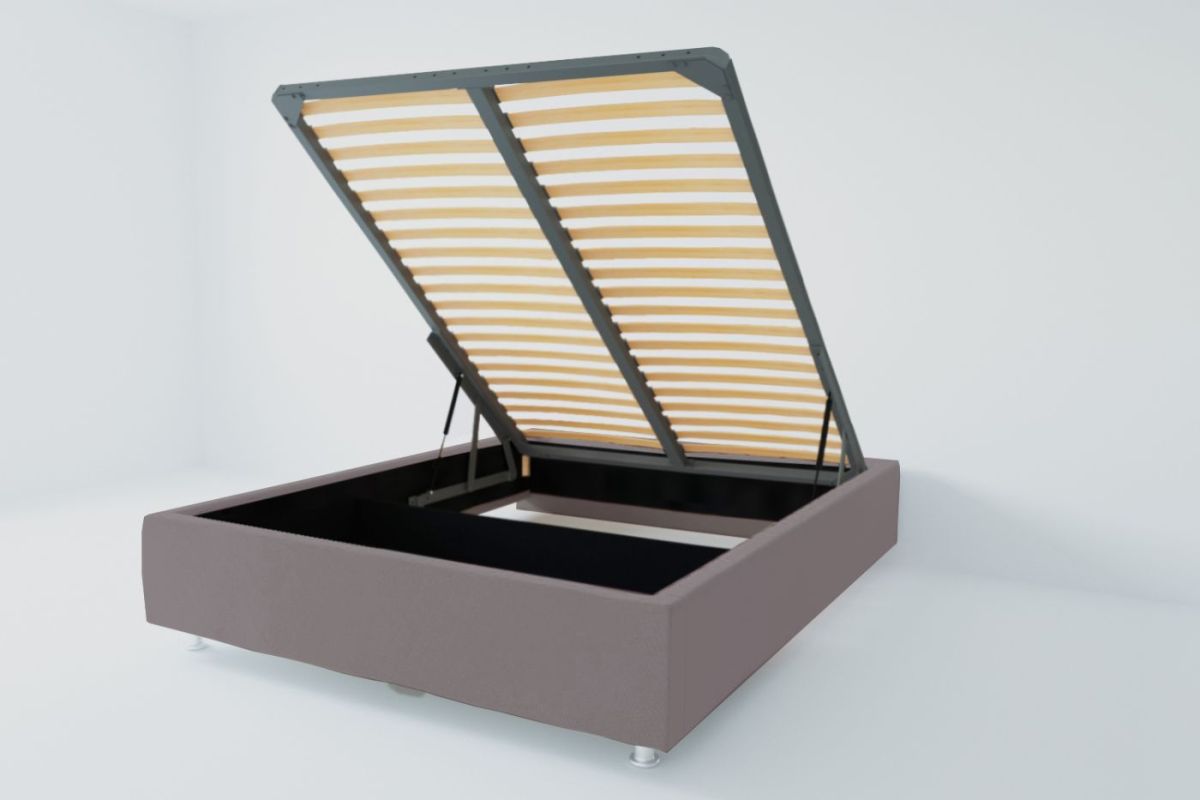 Кровать Подиум с ПМ 1600 (велюр темно-серый) | фото 2